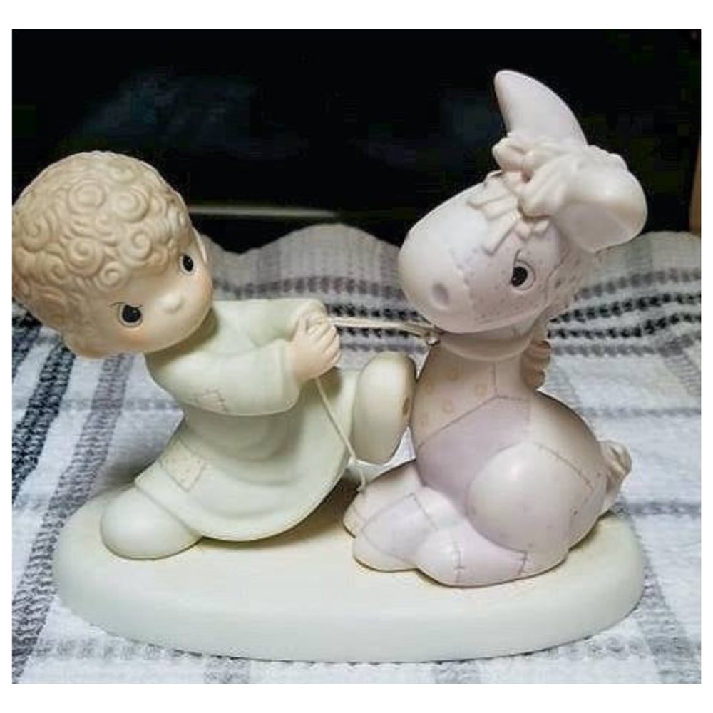 We're Pulling For You Precious Moments Figurine